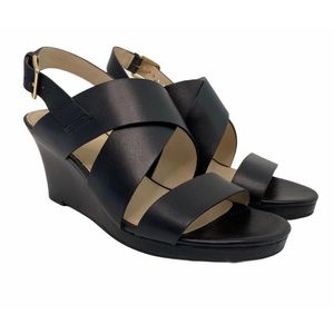 Cole Haan Black Wedge Sandals